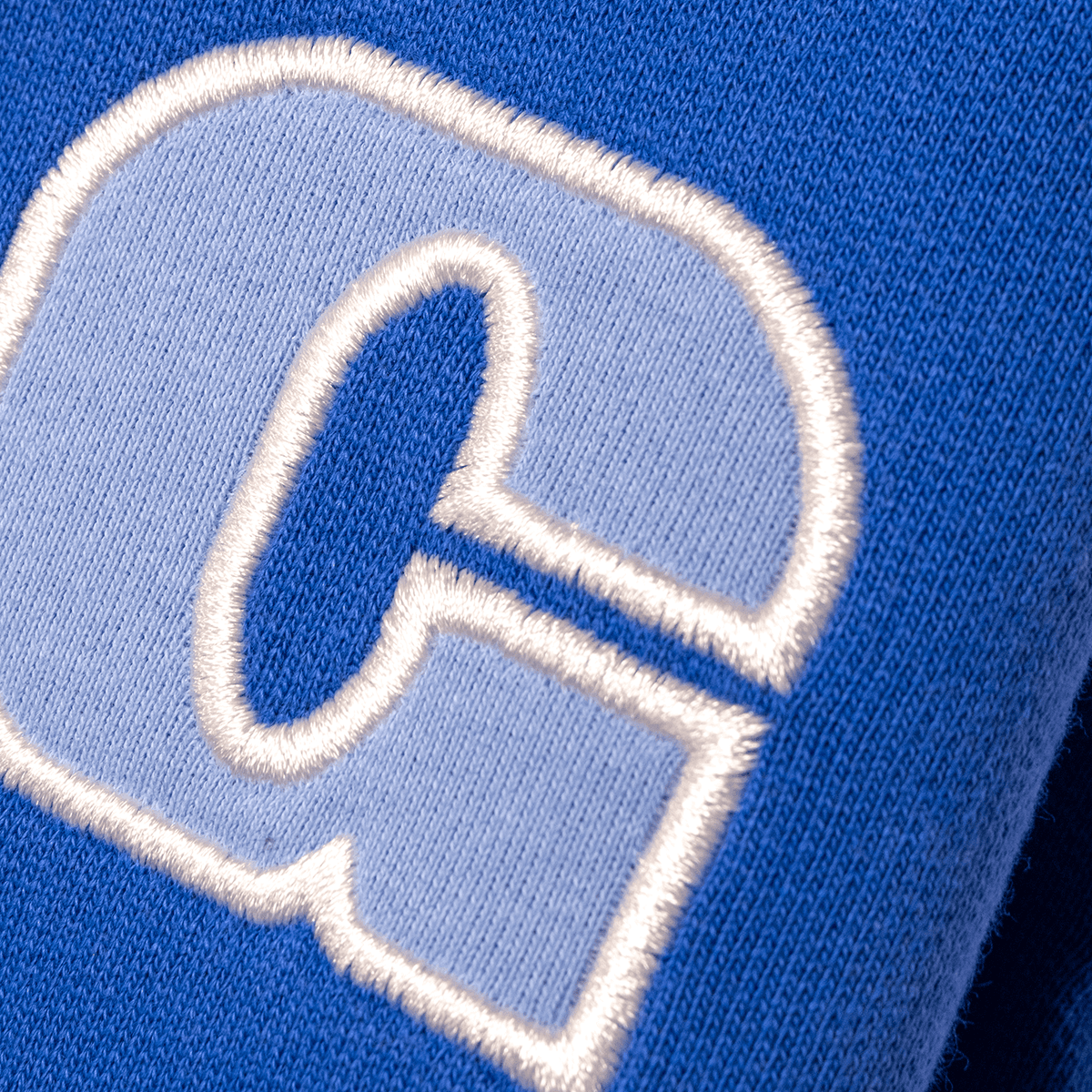 row blue hoodie